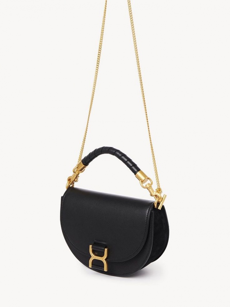 Chloe Marcie Chain Flap Crossbodytassen Zwart | CHE-SR13591