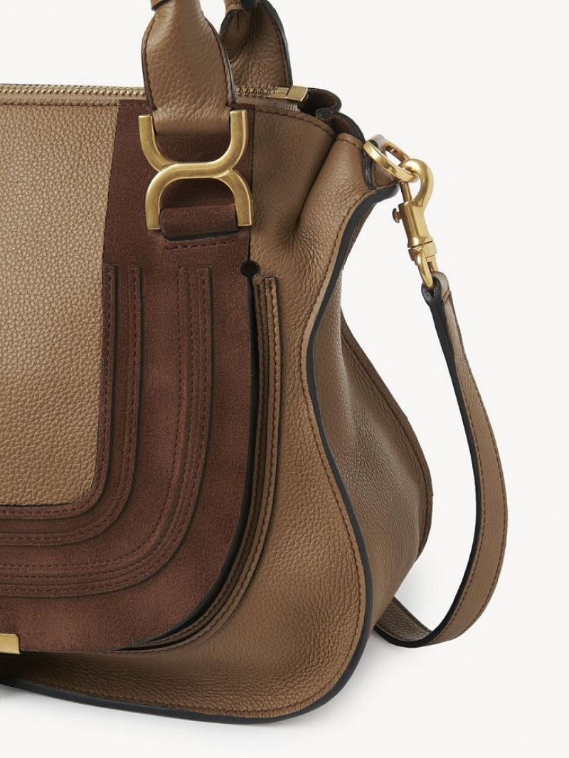 Chloe Marcie Double Carry Crossbodytassen Beige | CHE-SR13600