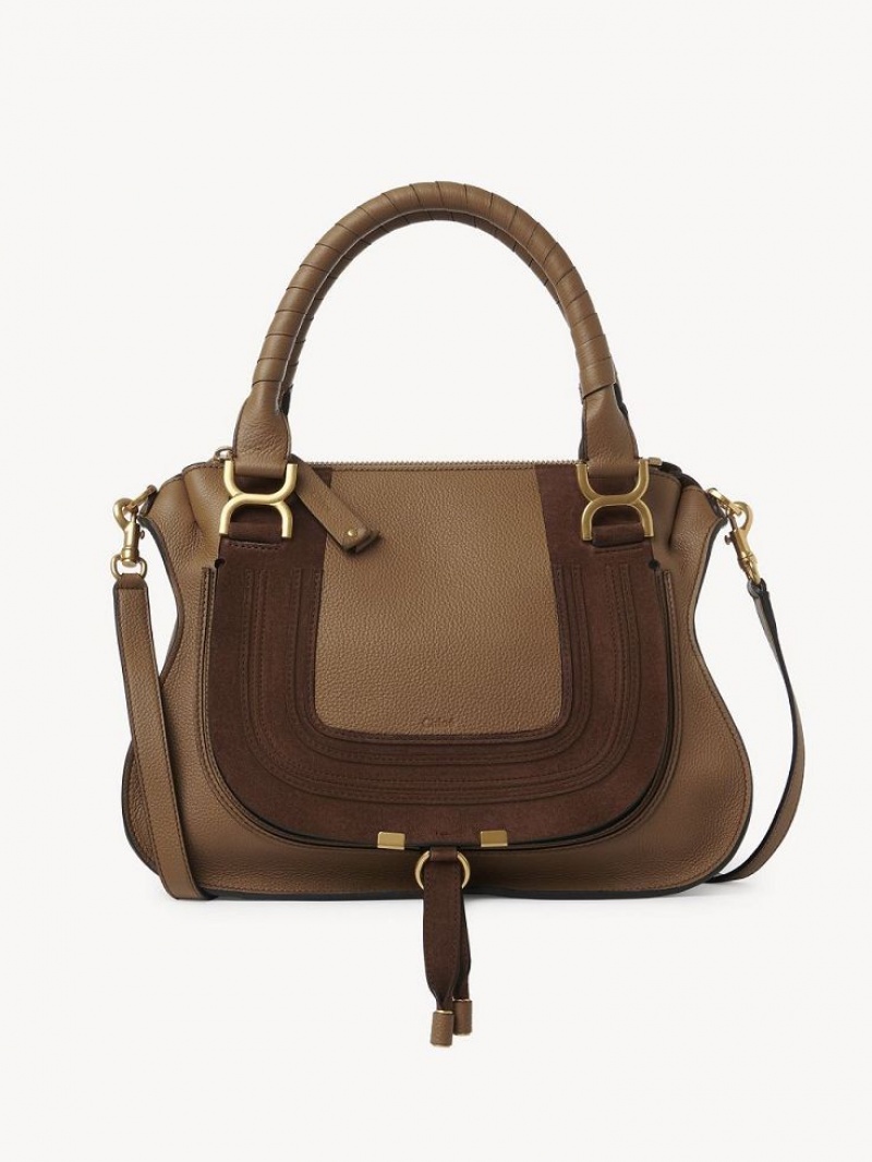 Chloe Marcie Double Carry Crossbodytassen Beige | CHE-SR13600