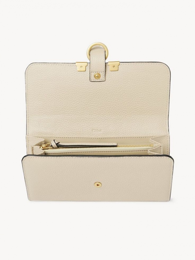 Chloe Marcie Grote Portefeuille Beige | CHE-SR14305