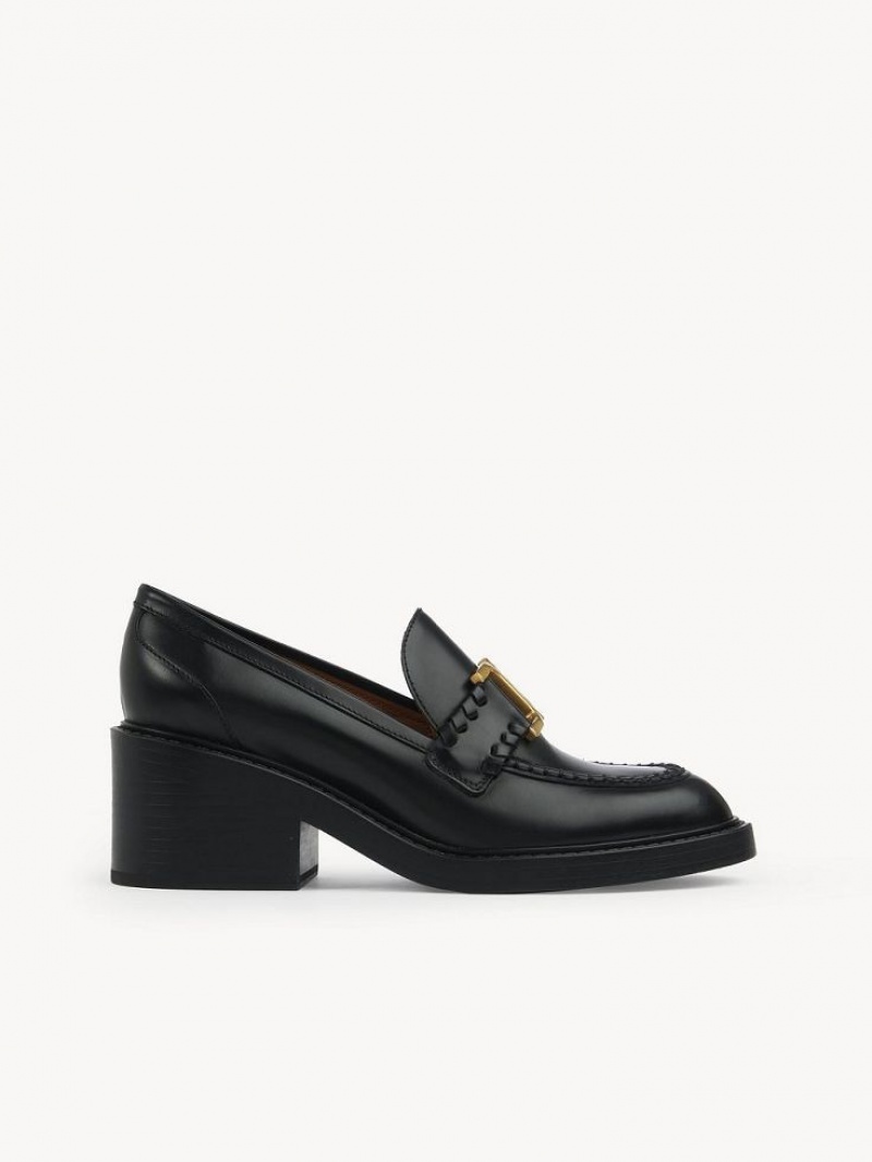 Chloe Marcie Hak Loafer Zwart | CHE-SR14244