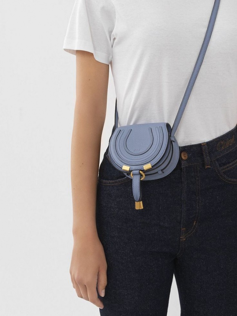 Chloe Marcie Nano Saddle Mini Tassen Diepblauw | CHE-SR13678