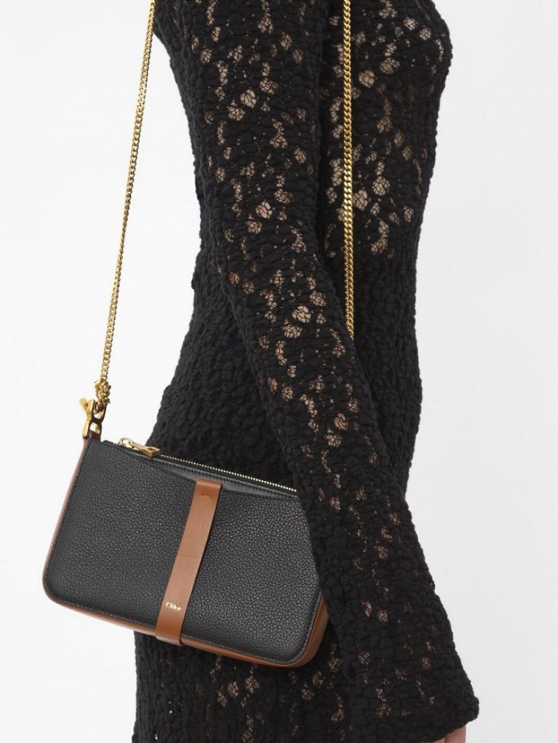 Chloe Marcie Pouch On Chain Mini Tassen Zwart | CHE-SR13704