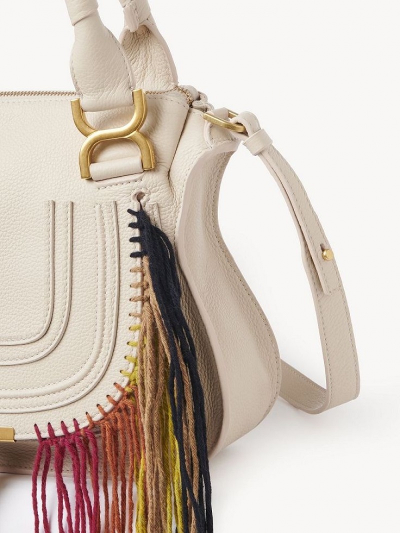 Chloe Marcie Small Double Carry Crossbodytassen Beige | CHE-SR13473