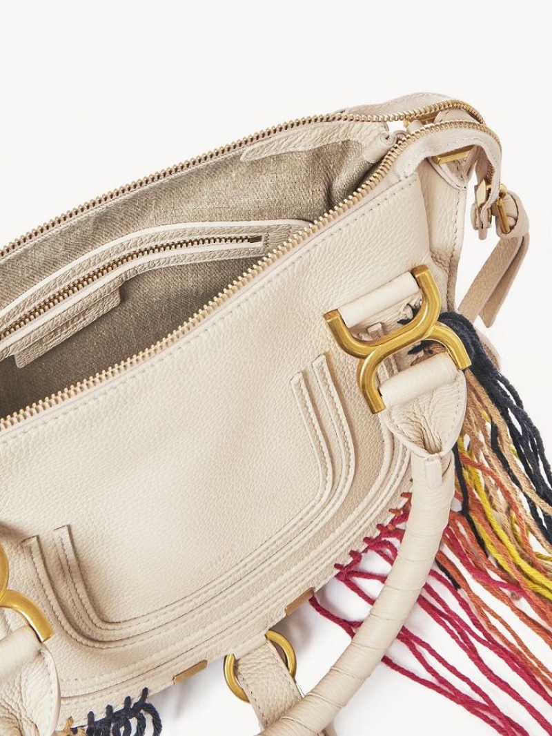 Chloe Marcie Small Double Carry Crossbodytassen Beige | CHE-SR13473