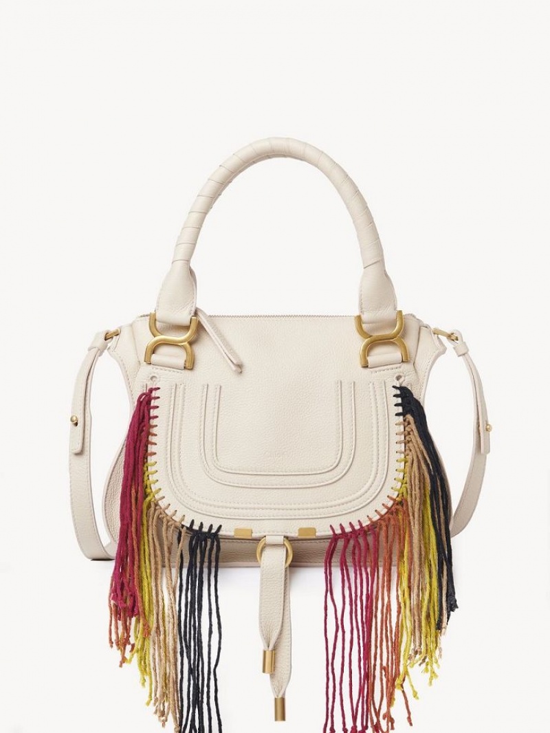 Chloe Marcie Small Double Carry Crossbodytassen Beige | CHE-SR13473