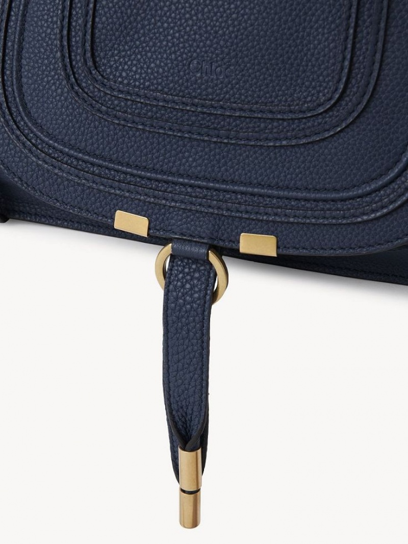 Chloe Marcie Small Double Carry Crossbodytassen Donkerblauw | CHE-SR13484