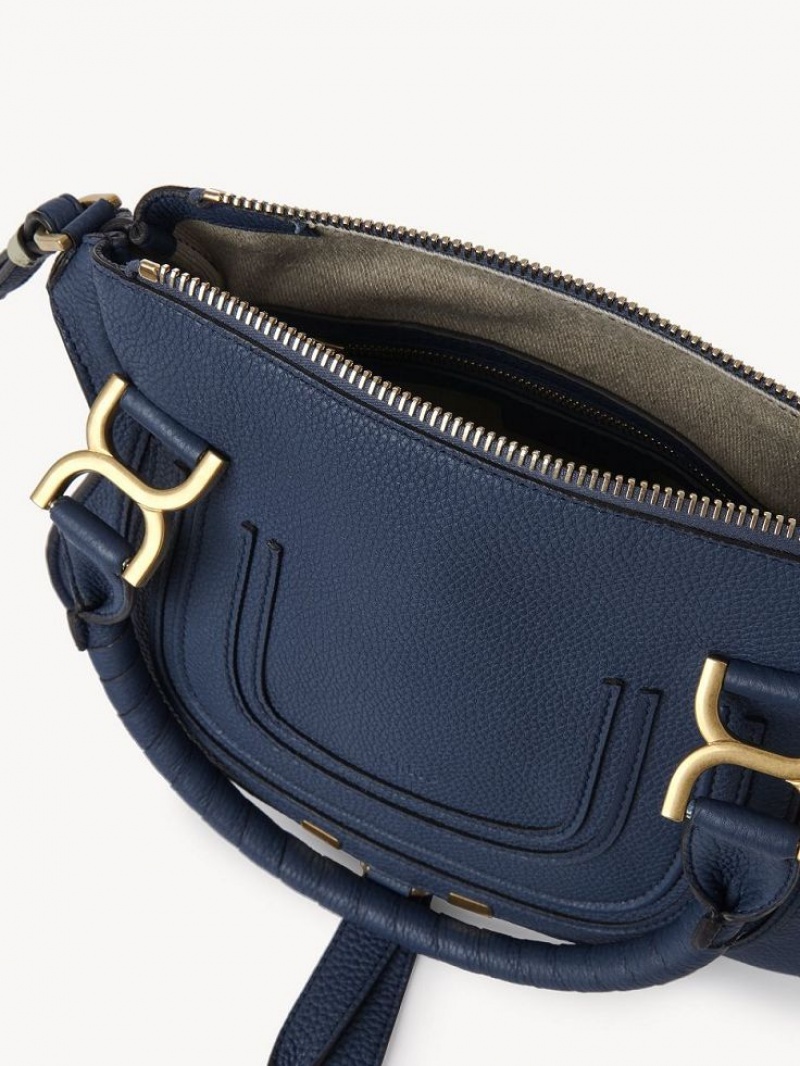 Chloe Marcie Small Double Carry Crossbodytassen Donkerblauw | CHE-SR13484