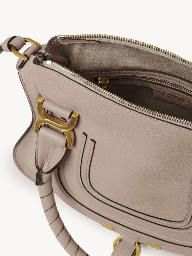 Chloe Marcie Small Double Carry Crossbodytassen Beige | CHE-SR13621