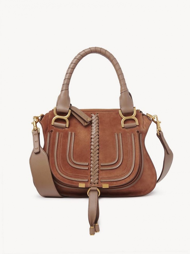 Chloe Marcie Small Double Carry Schoudertassen Bruin | CHE-SR13440