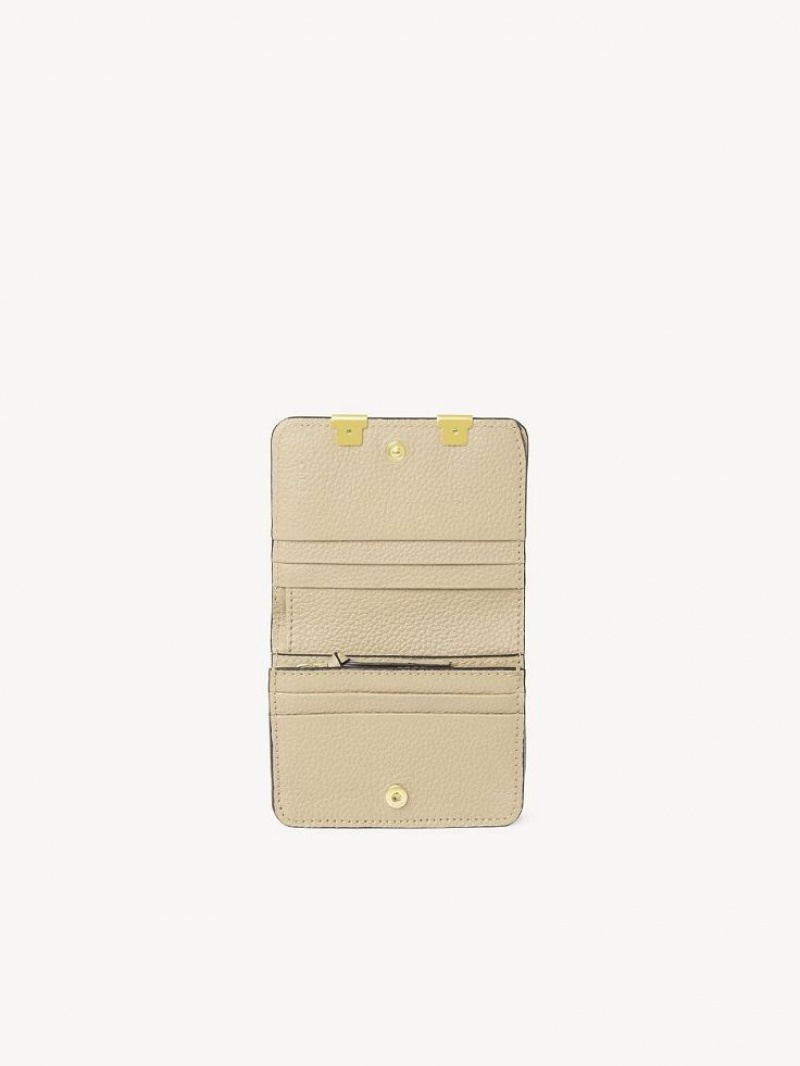 Chloe Marcie Small Kleine Portefeuille Beige | CHE-SR14273