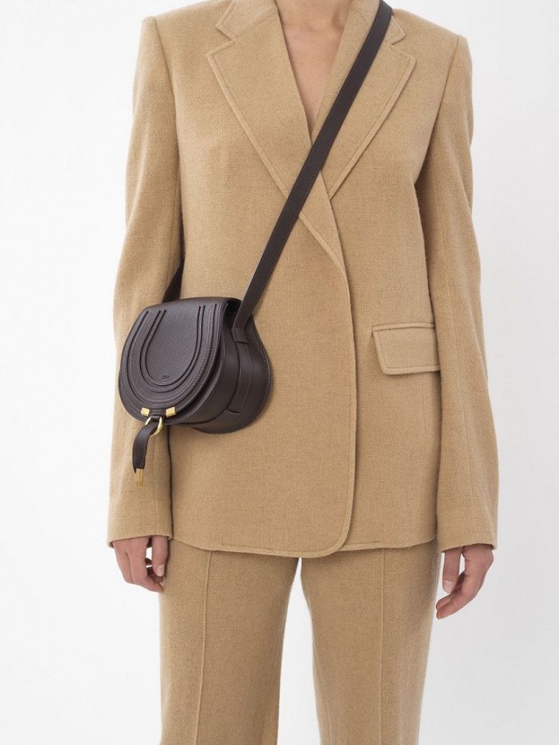 Chloe Marcie Small Saddle Schoudertassen Diep | CHE-SR13412