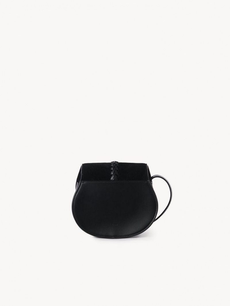 Chloe Marcie Small Saddle Schoudertassen Zwart | CHE-SR13413