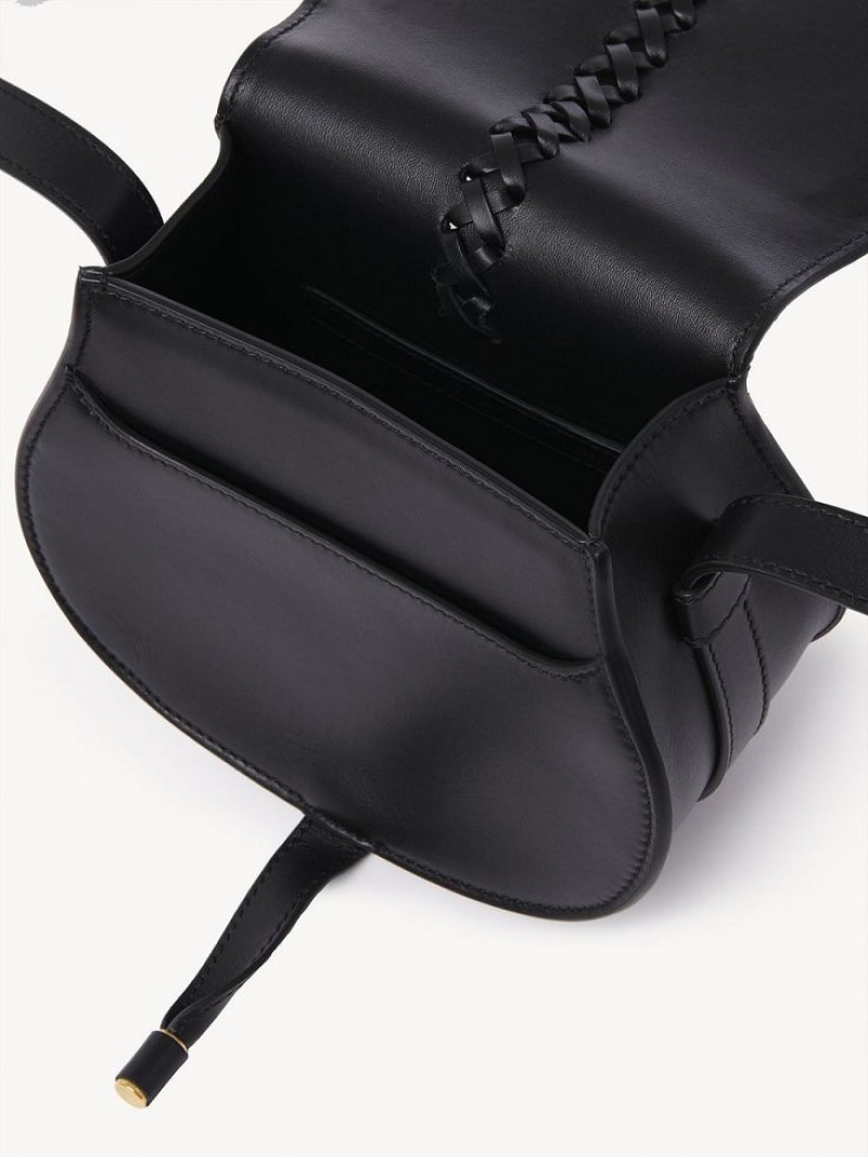 Chloe Marcie Small Saddle Schoudertassen Zwart | CHE-SR13413