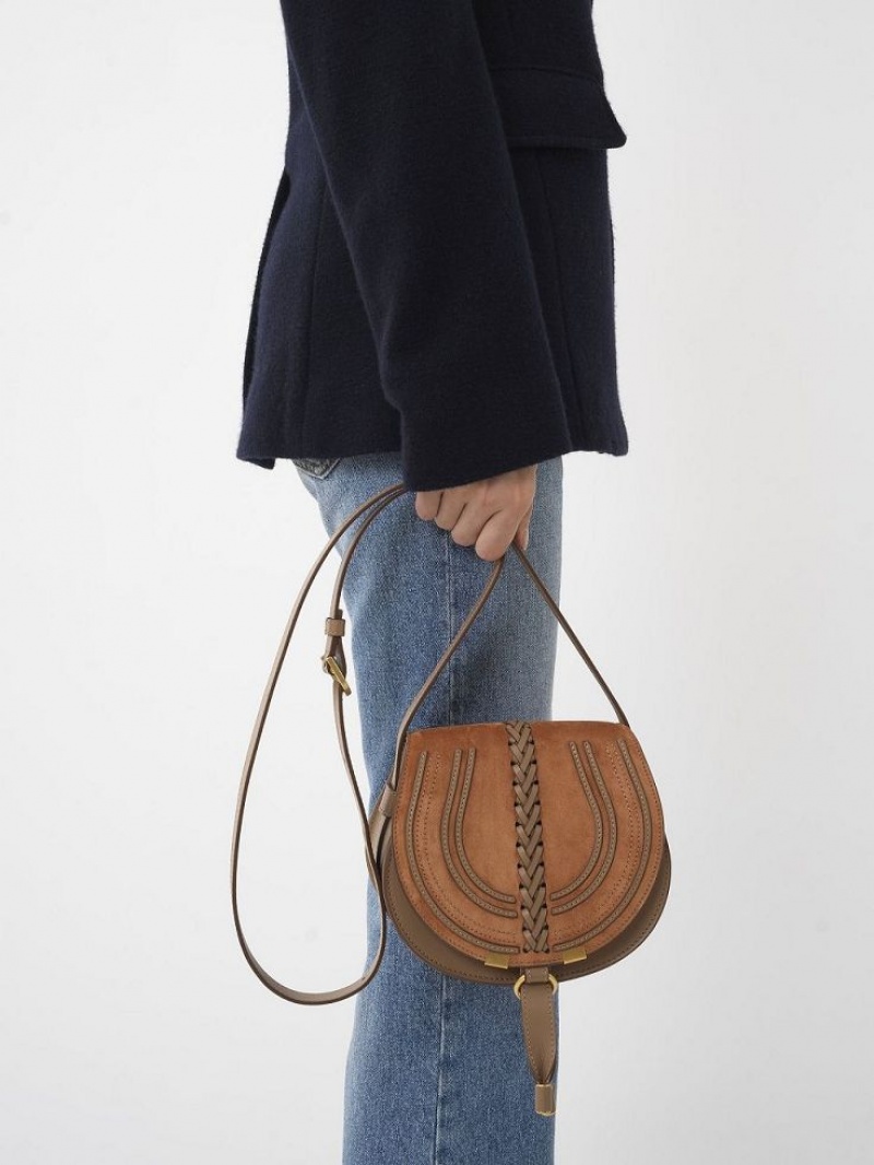 Chloe Marcie Small Saddle Schoudertassen Bruin | CHE-SR13414