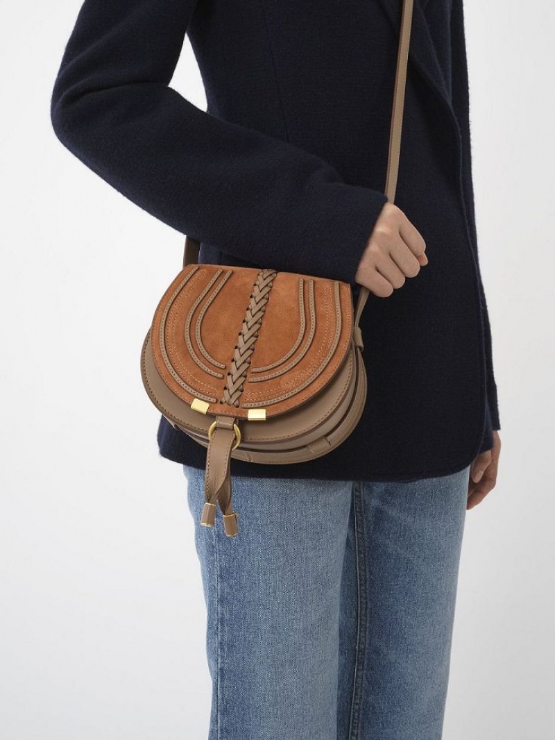 Chloe Marcie Small Saddle Schoudertassen Bruin | CHE-SR13414