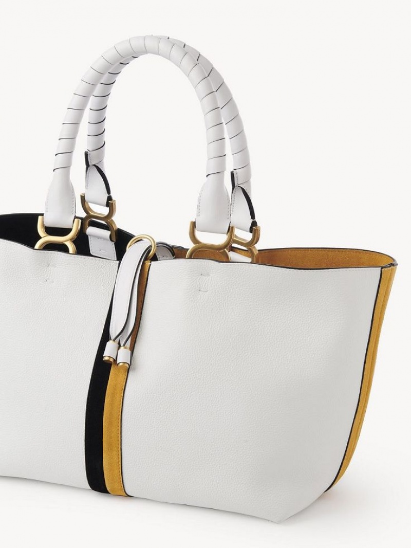 Chloe Marcie Small Tote Tassen Gekleurd Wit | CHE-SR13303