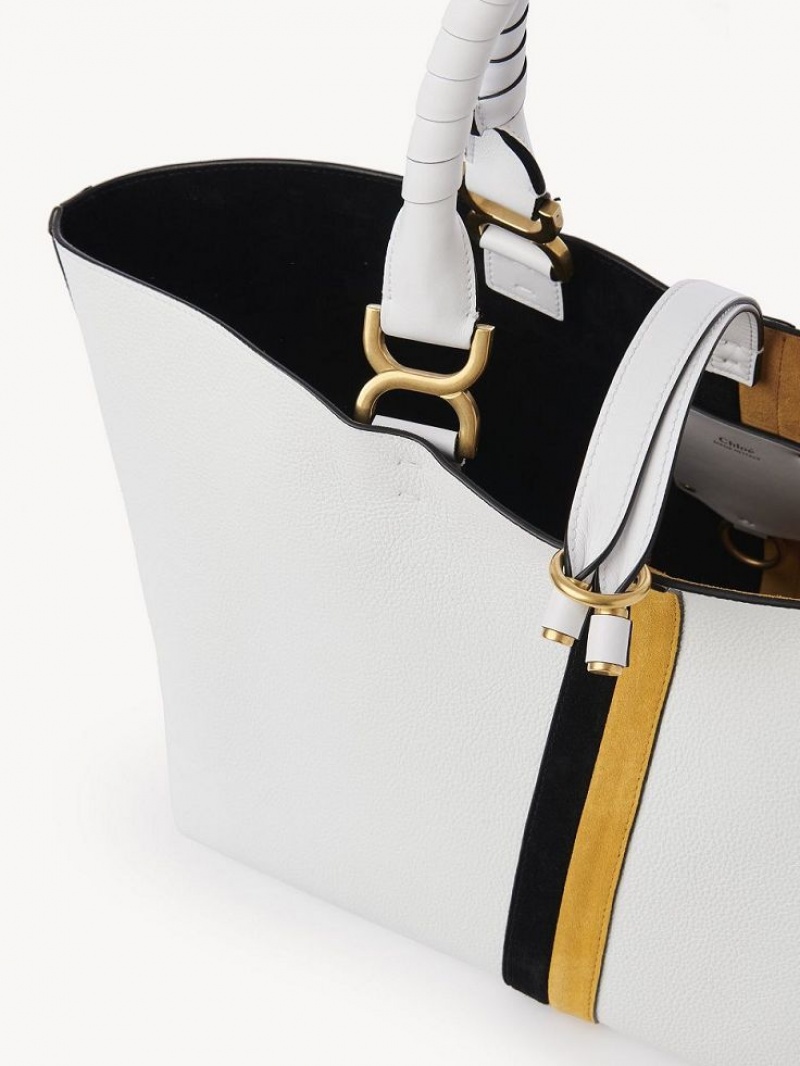 Chloe Marcie Small Tote Tassen Gekleurd Wit | CHE-SR13303