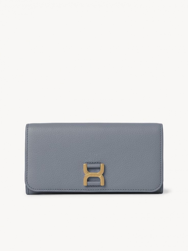 Chloe Marcie With Flap Grote Portefeuille Blauw | CHE-SR14302