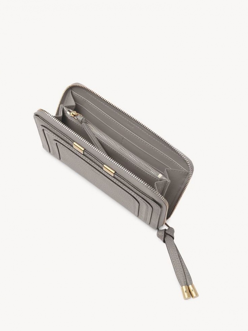Chloe Marcie Zippered Grote Portefeuille Grijs | CHE-SR14297