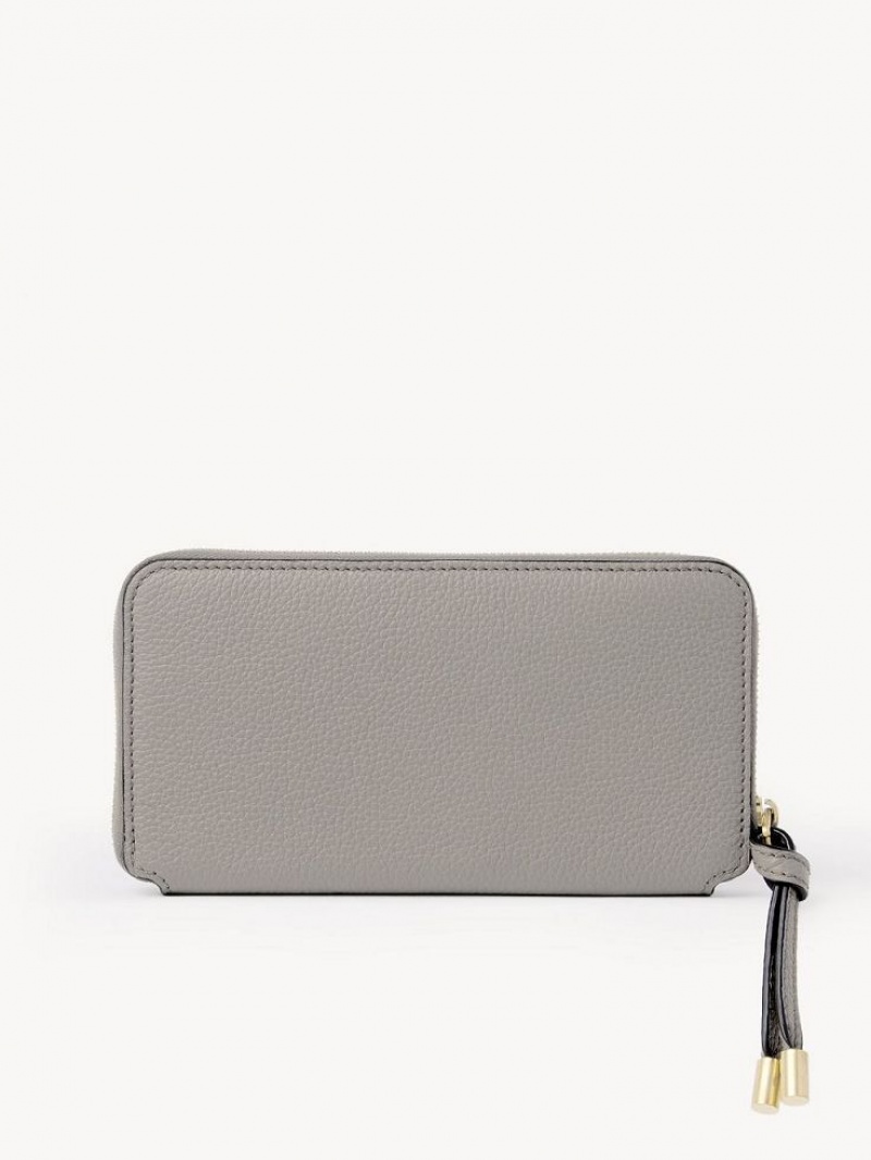 Chloe Marcie Zippered Grote Portefeuille Grijs | CHE-SR14297