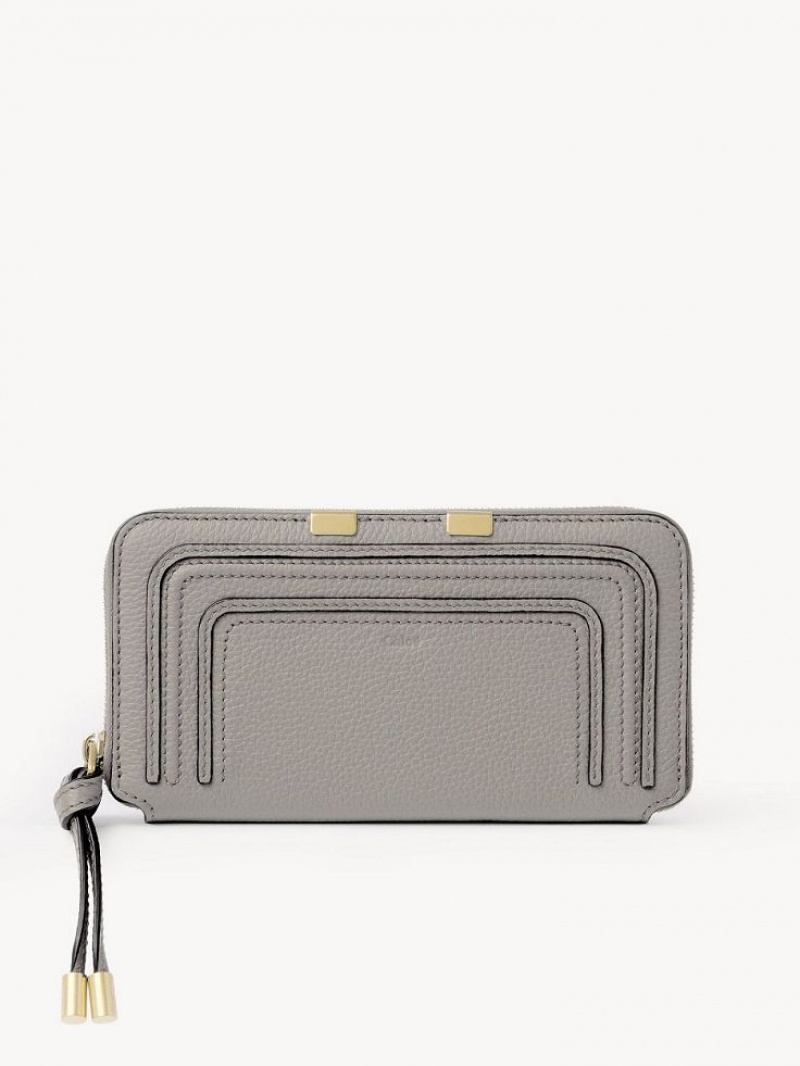 Chloe Marcie Zippered Grote Portefeuille Grijs | CHE-SR14297