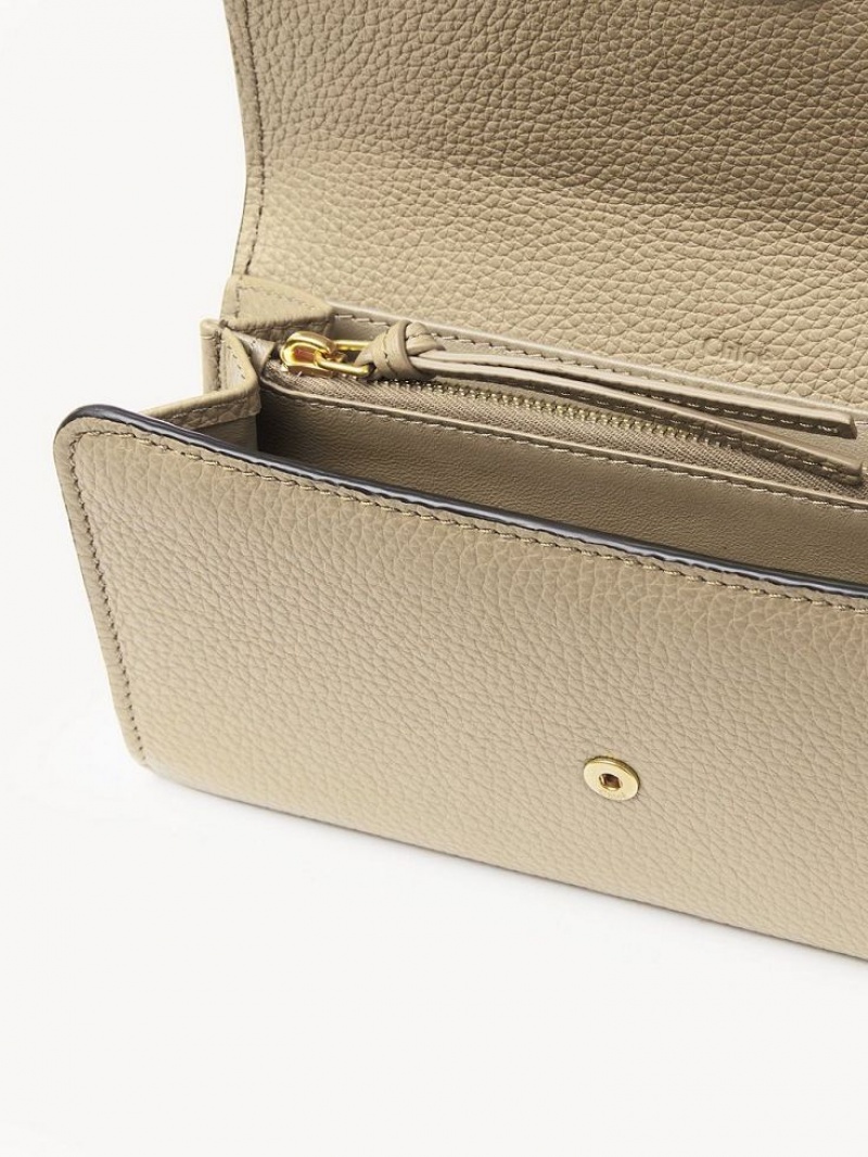 Chloe Marcie Zippered Grote Portefeuille Beige | CHE-SR14304