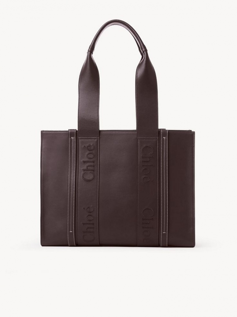 Chloe Medium Woody Schoudertassen Diep | CHE-SR13431