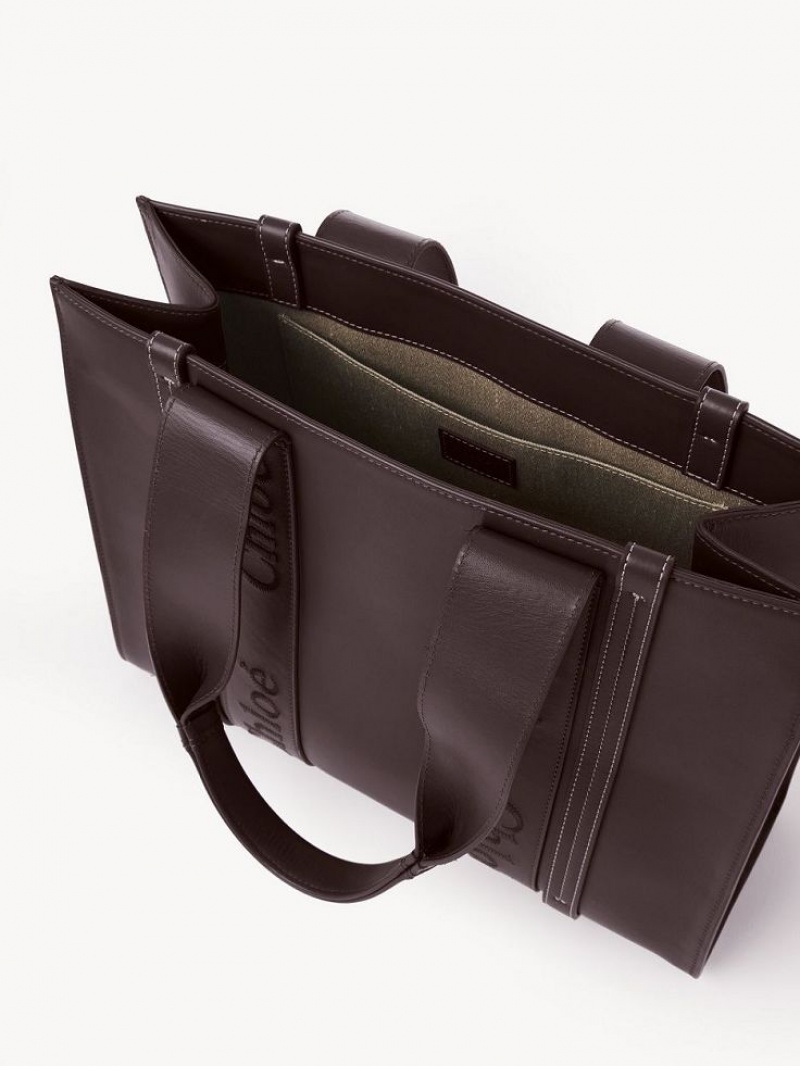 Chloe Medium Woody Schoudertassen Diep | CHE-SR13431
