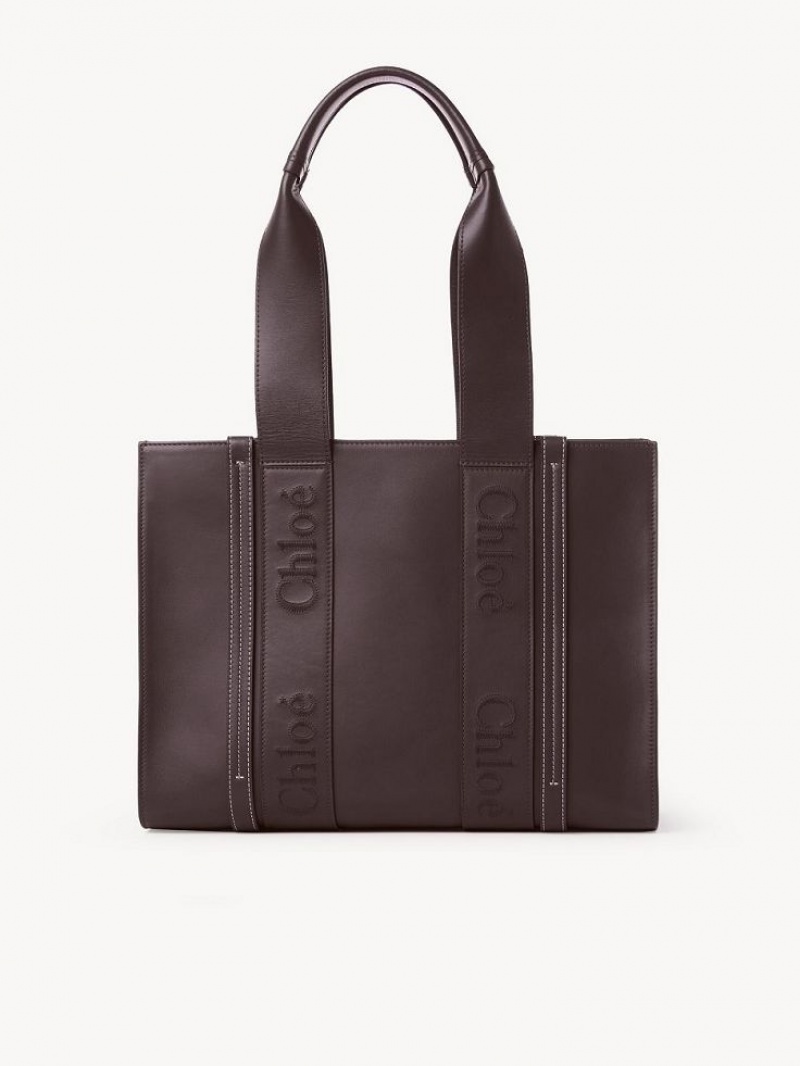 Chloe Medium Woody Schoudertassen Diep | CHE-SR13431