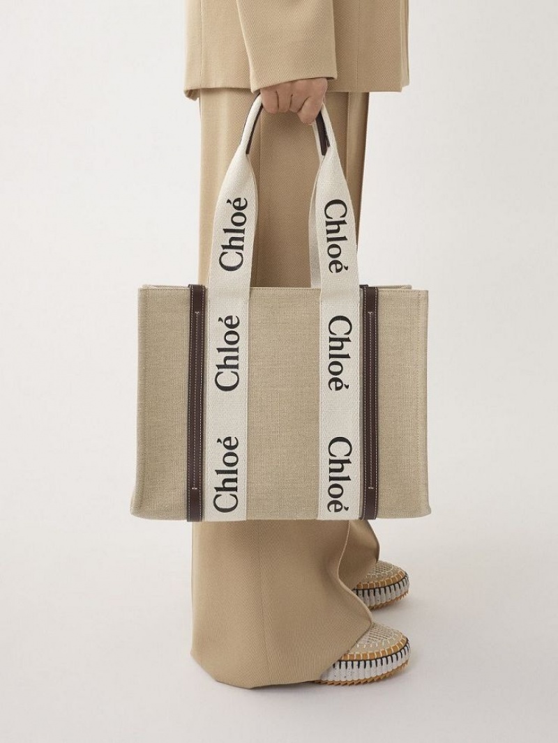 Chloe Medium Woody Schoudertassen Diep | CHE-SR13457