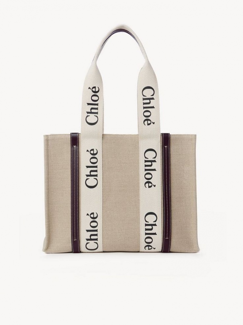 Chloe Medium Woody Schoudertassen Diep | CHE-SR13457