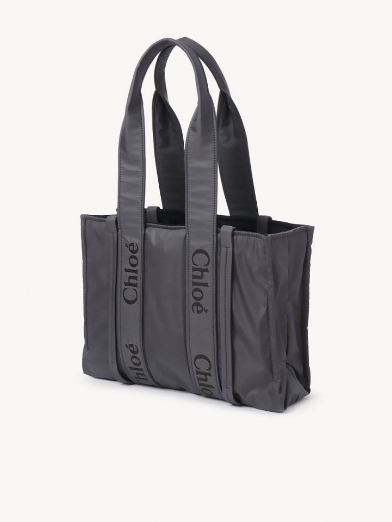 Chloe Medium Woody Schoudertassen Grijs | CHE-SR13427
