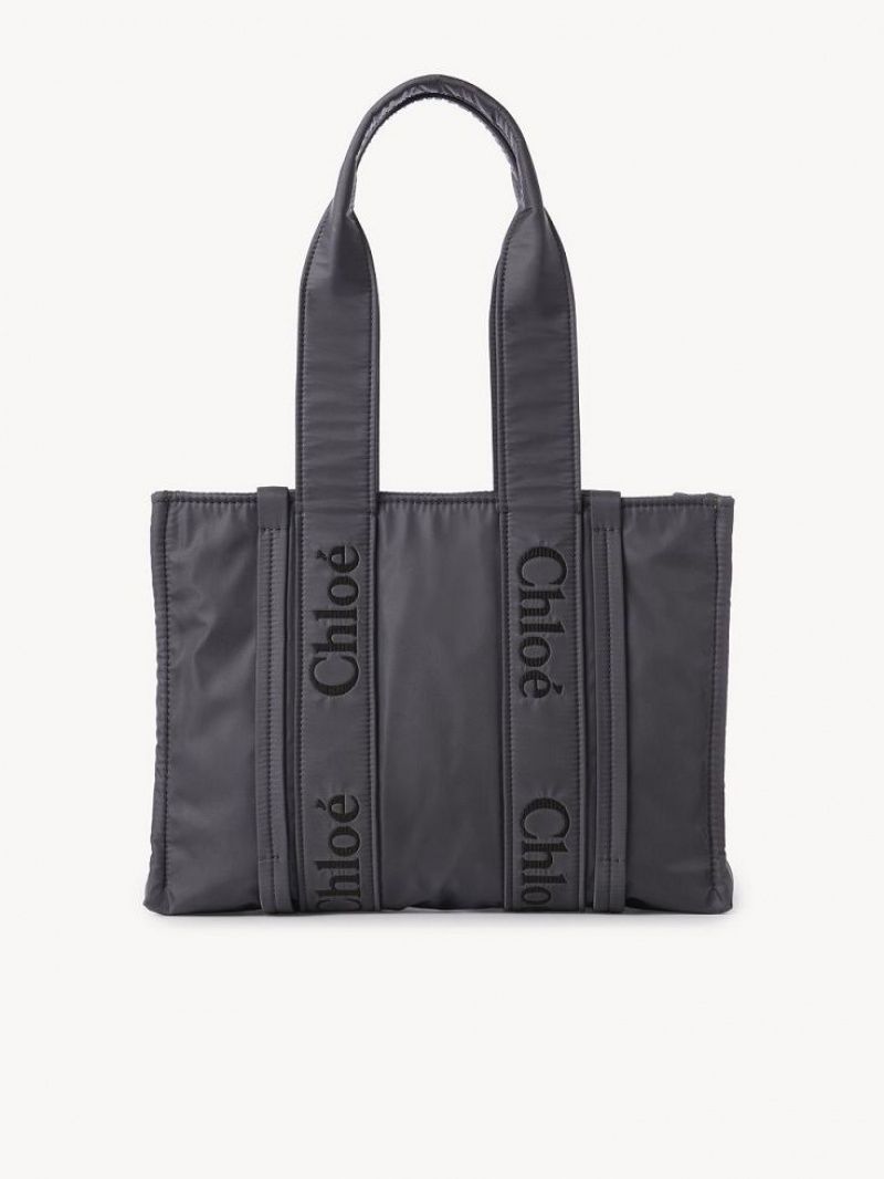 Chloe Medium Woody Schoudertassen Grijs | CHE-SR13427