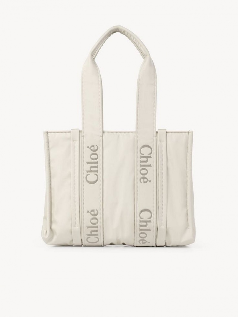 Chloe Medium Woody Schoudertassen Wit | CHE-SR13410