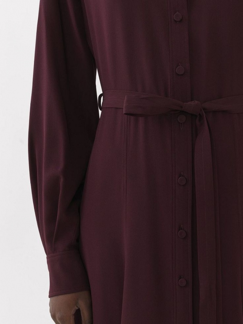 Chloe Midi Shirt Jurk Paars | CHE-SR13840