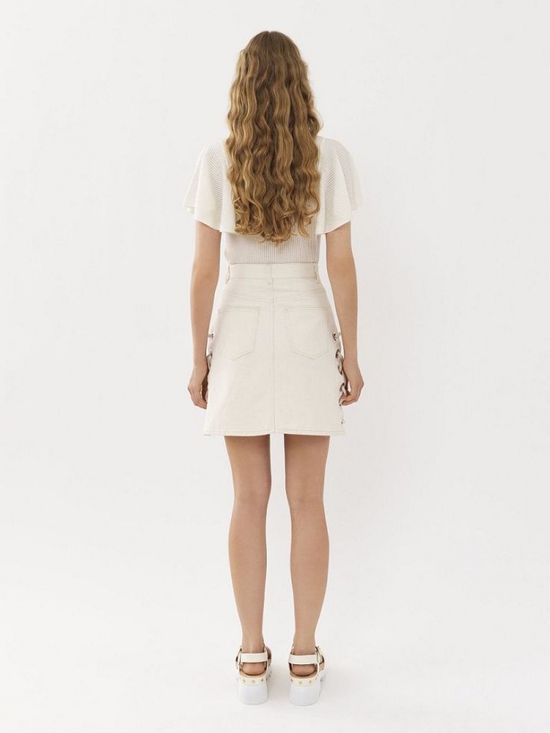 Chloe Mini Rokken Wit | CHE-SR14071