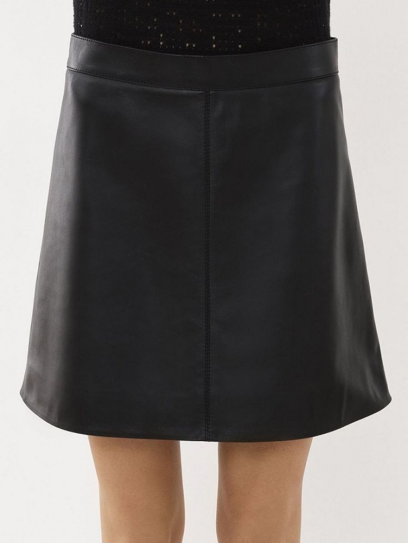Chloe Mini Skirt Leather Zwart | CHE-SR14112