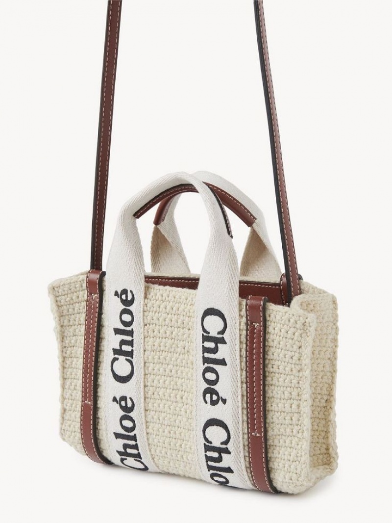 Chloe Mini Woody Crossbodytassen Bruin Beige | CHE-SR13585