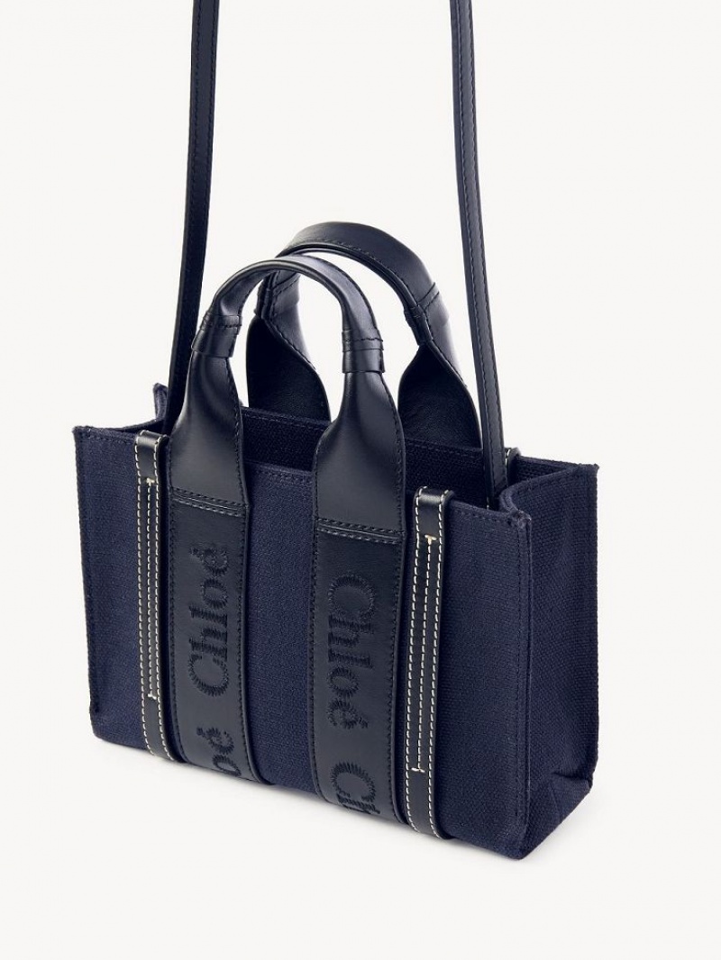 Chloe Mini Woody Crossbodytassen Diepblauw | CHE-SR13548