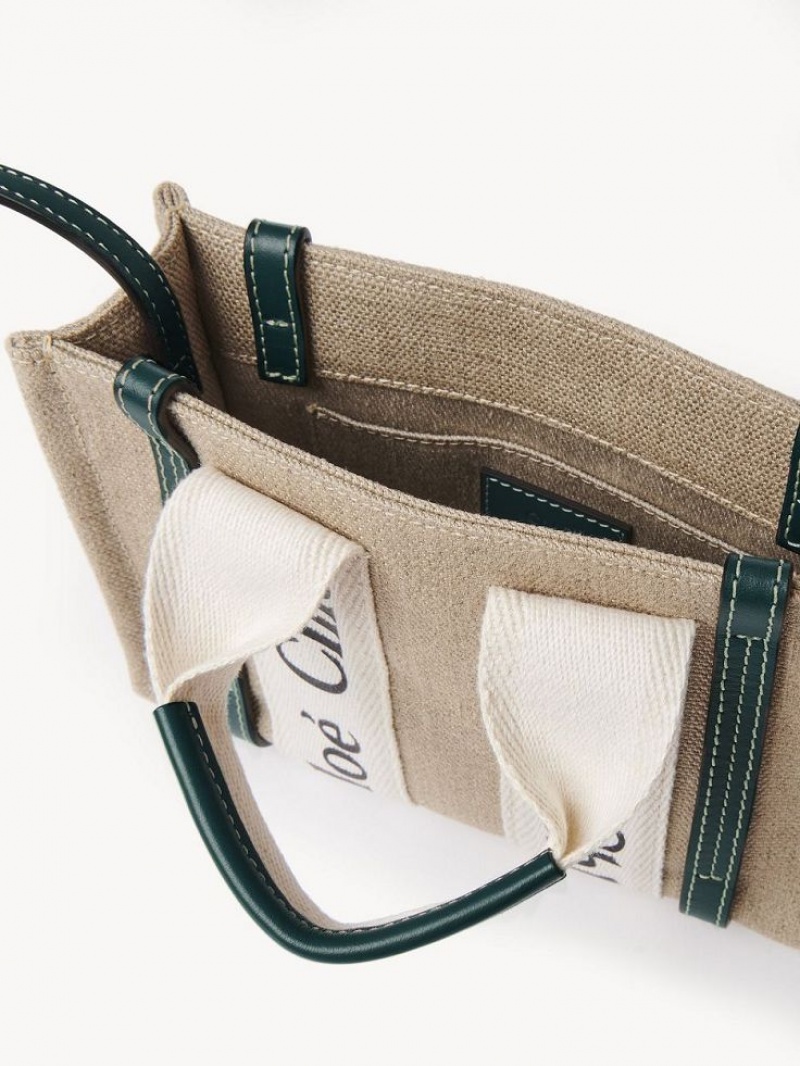 Chloe Mini Woody Crossbodytassen Donkerturquoise | CHE-SR13500