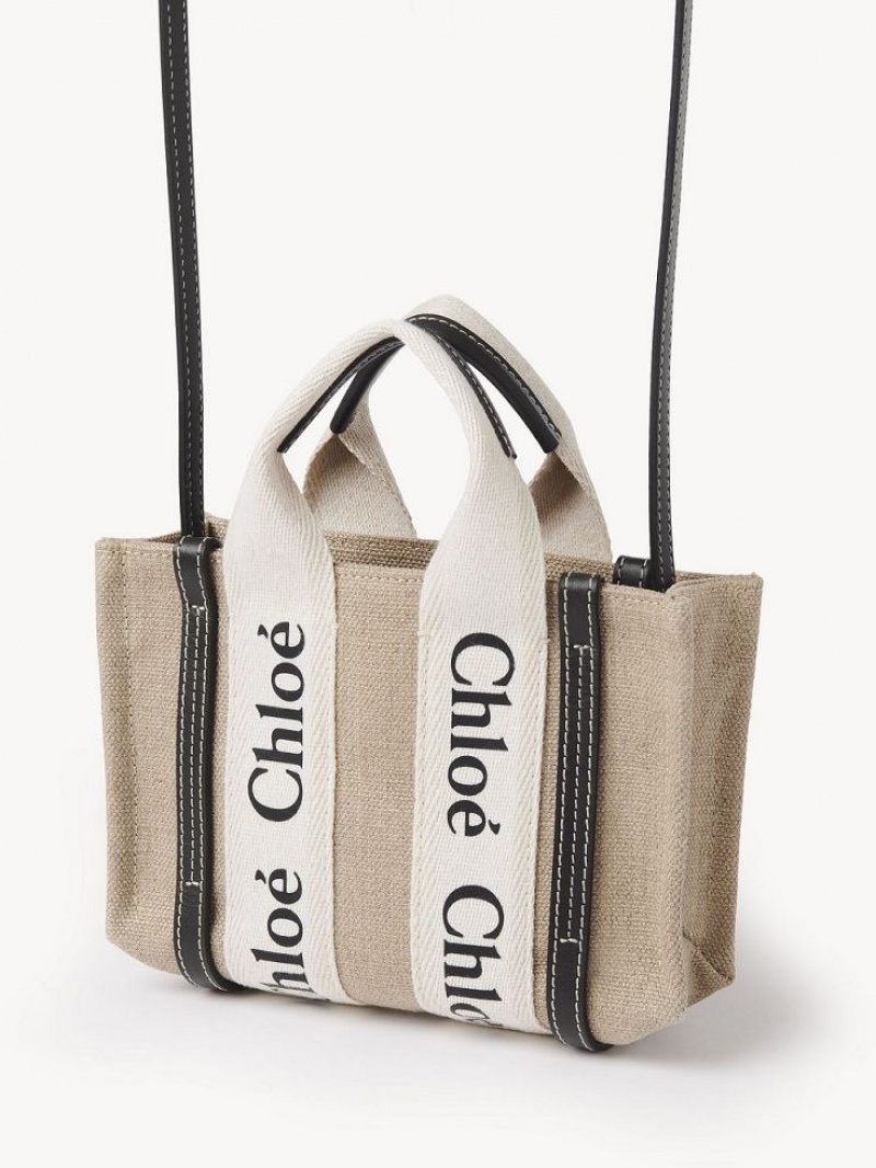 Chloe Mini Woody Crossbodytassen Wit Blauw | CHE-SR13511