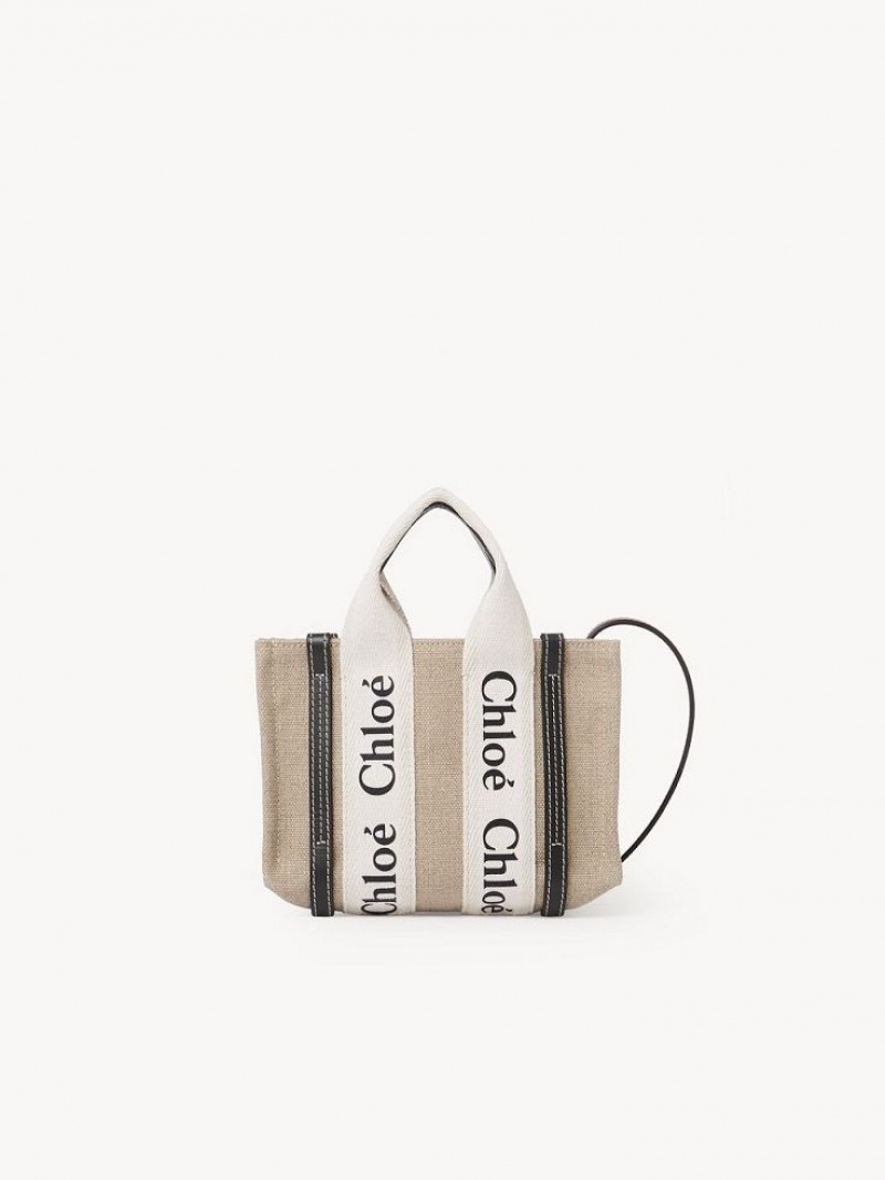 Chloe Mini Woody Crossbodytassen Wit Blauw | CHE-SR13511