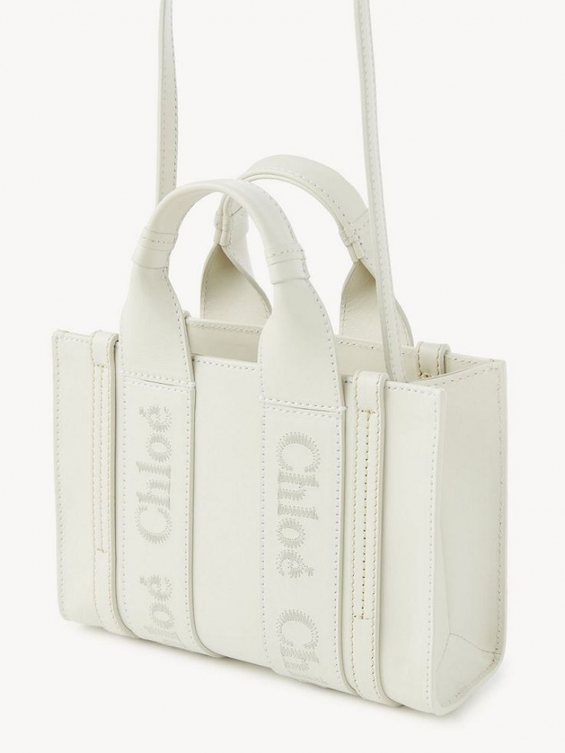Chloe Mini Woody Crossbodytassen Wit | CHE-SR13530