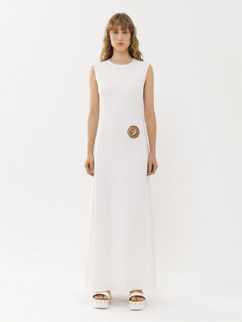 Chloe Mouwloos Jurk Wit | CHE-SR13845