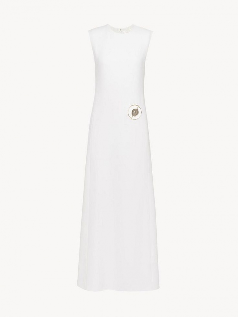 Chloe Mouwloos Jurk Wit | CHE-SR13845