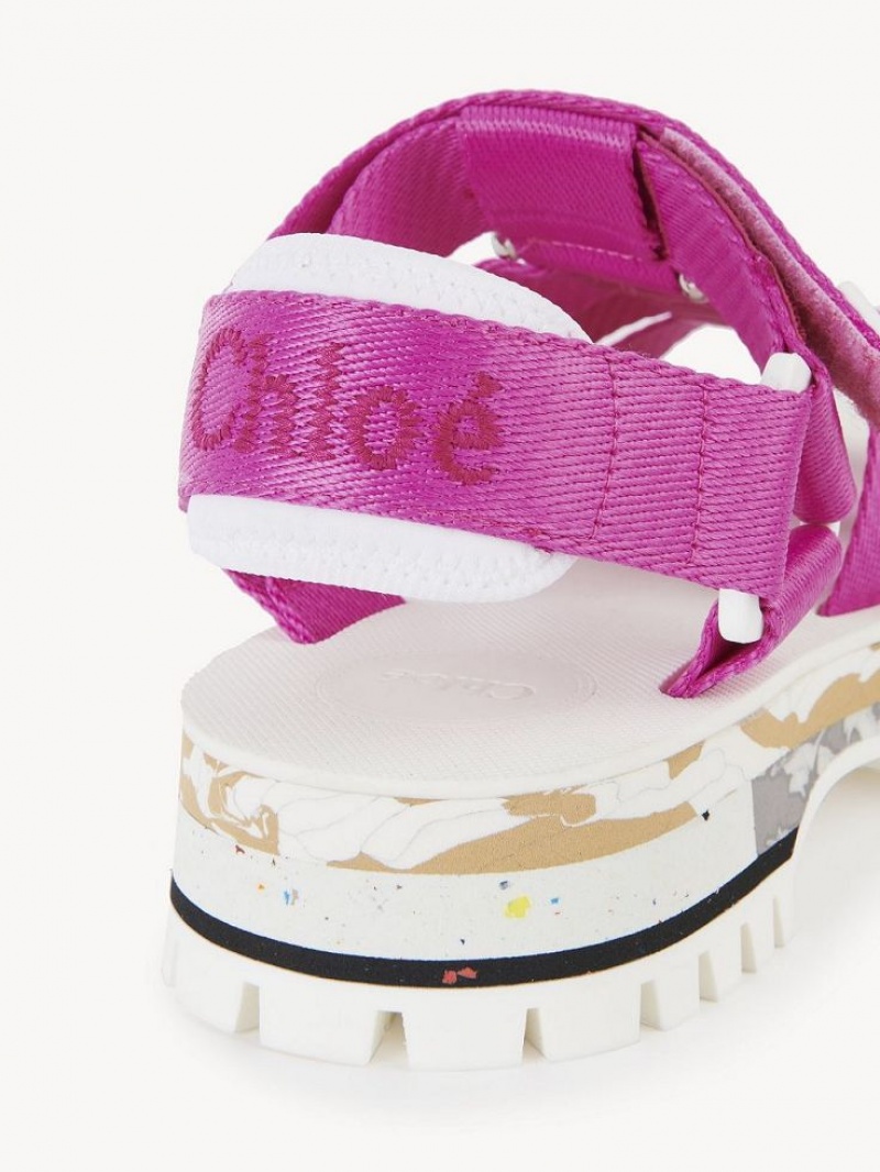 Chloe Nikie Active Platte Sandalen Roze | CHE-SR14177