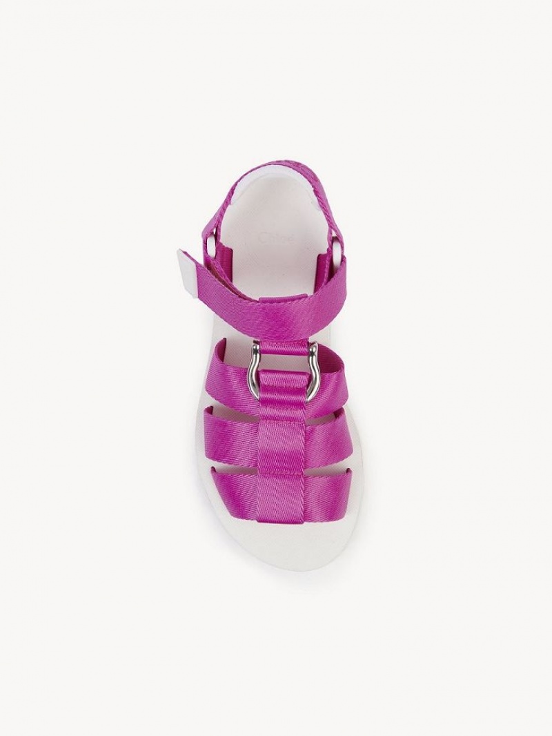 Chloe Nikie Active Platte Sandalen Roze | CHE-SR14177