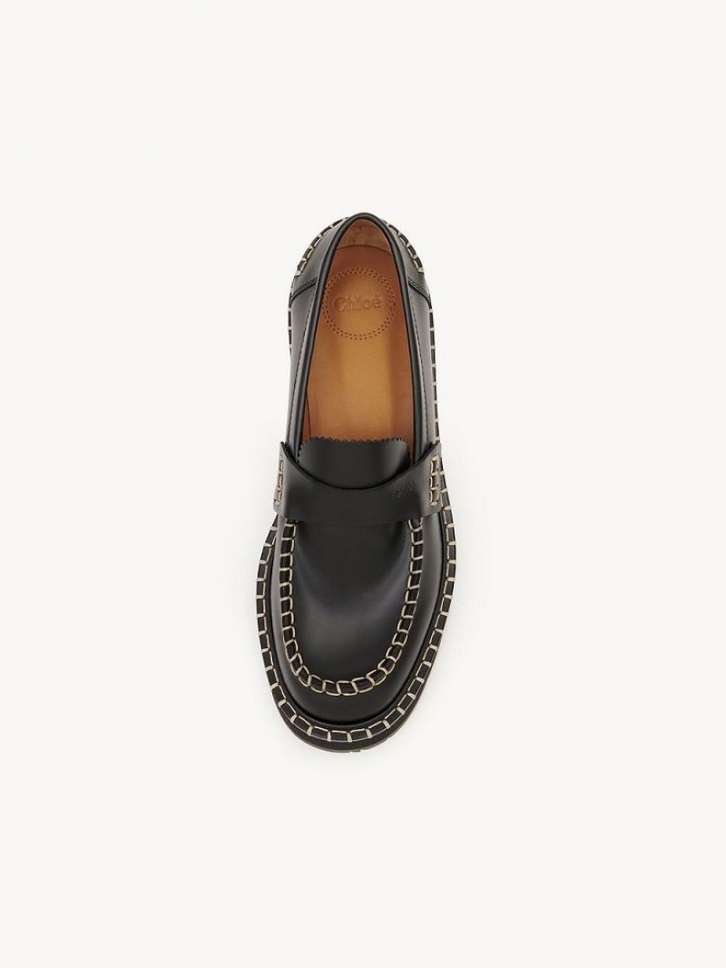 Chloe Noua Platte Loafer Zwart | CHE-SR14248