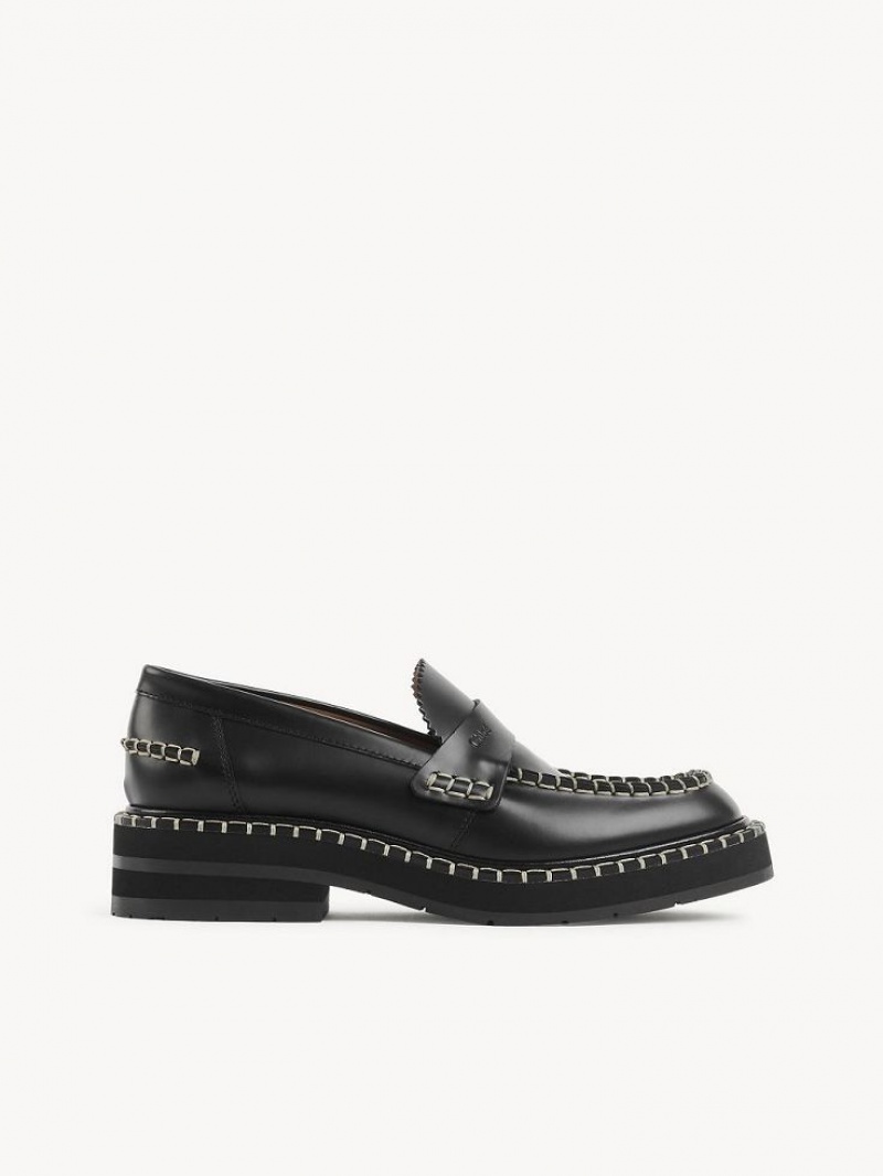 Chloe Noua Platte Loafer Zwart | CHE-SR14248